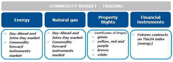 Trade on TGE commodity markets